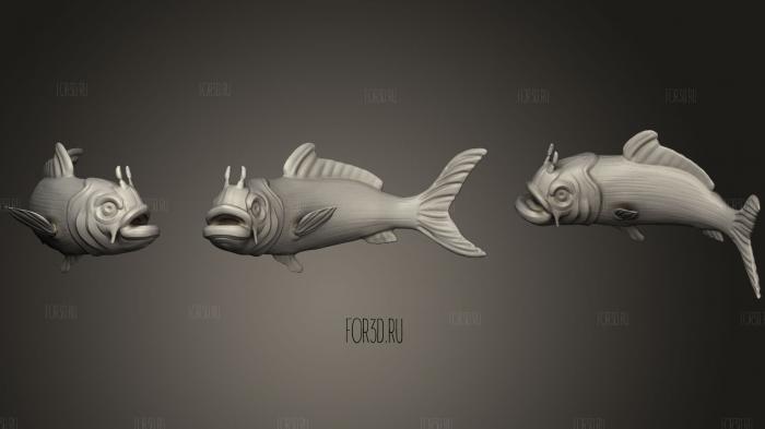 Sculpt fish2 3d stl модель для ЧПУ
